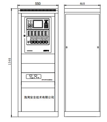 海灣JB-QB-GST200火災(zāi)報警控制器尺寸大小示意圖