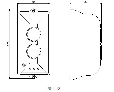 JTY-HM-GST102線型光束感煙火災(zāi)探測器外形示意圖