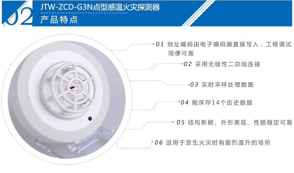 JTW-ZCD-G3N點型感溫火災探測器產品特點