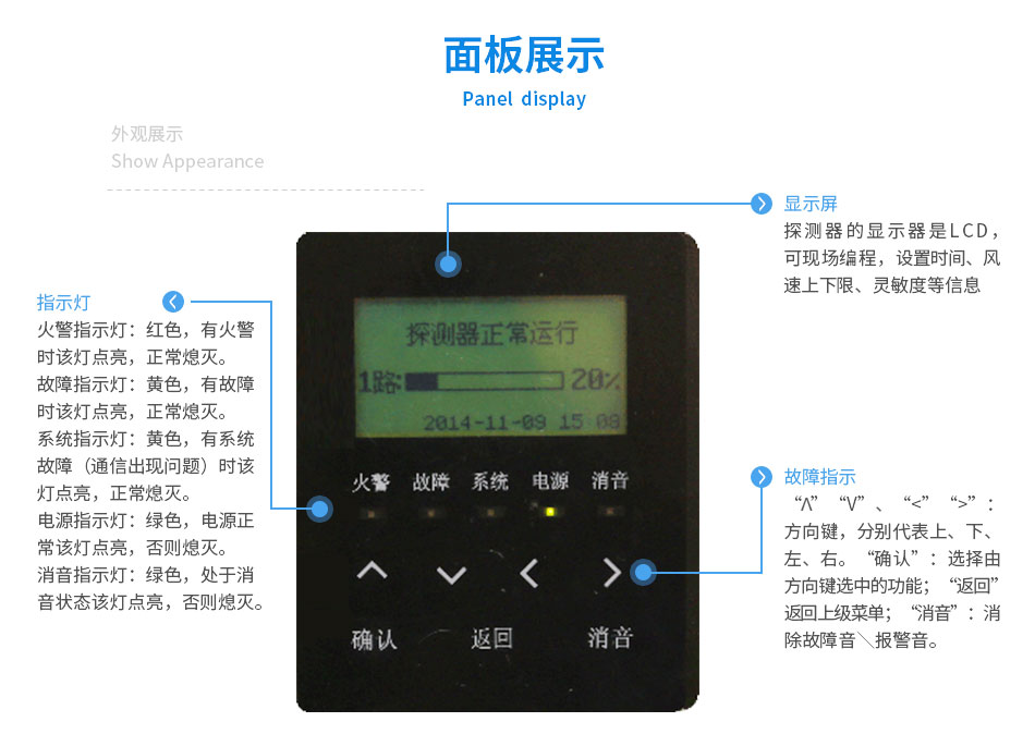 JTY-GXF-GST1D吸氣式感煙火災(zāi)探測器特點